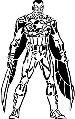 Marvel Falcon stencil