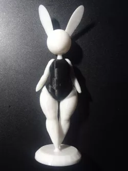 Minimalist Bunny, Cat, and Fox Girl Figurines