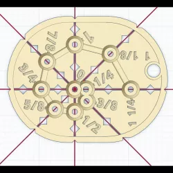 Optical Center Punch & Hole Ruler (using 8D Nails)