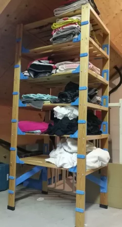 Overengineered reinforcements for IKEA Hejne rack
