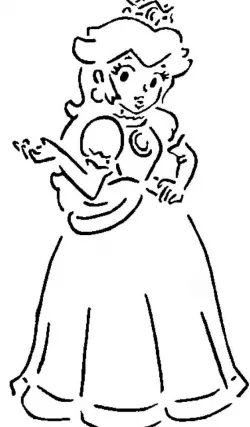 Peach stencil 3