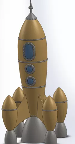 RETRO ROCKET 2 (NO SUPPORTS NEEDED!!!)