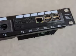 RPi Mount Monoprice 1U Networking CAT6 Patch Panel