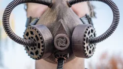 Steampunk Respirator/Gas Mask with Gear Filter Covers