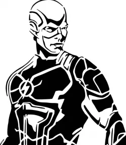 The Flash stencil 2