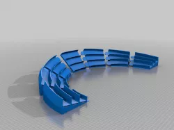 Three lane high banked turn for diecast cars