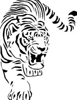 Tiger stencil 2