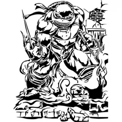 TMNT Raphael stencil