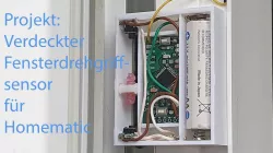 Verdeckter Fensterdrehgriffsensor für Homematic / Fensterkontakt mit verdecktem Einbau