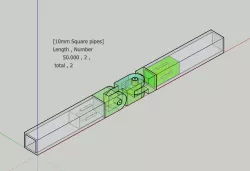 10mm square pipe bending joint 3