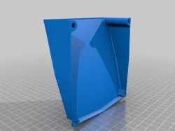 angled fan shroud for 120mm 12cm fans to silence and redirect air flow