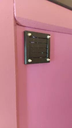 Automatic Fan door for  printer enclosure hot air