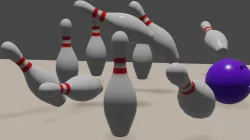 Bowling Pins and Bowling ball