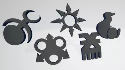 Chaos Space Marine God Icons Moulded Hard Transfers