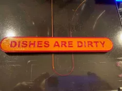 Dirty / Clean dishes sign IDEX Printer