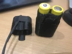 Dual 18650 battery power pack case