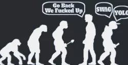 Evolution - Go Back We Fucked Up 3D Placard