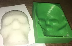 Half Sugar Skull Mold