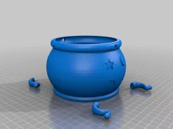 halloween cauldron with legs