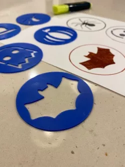 Halloween stencils and holder