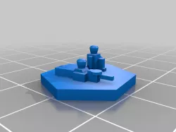 Low Poly 6mm WW2 game pieces v2