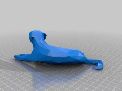 Low poly labrador dog