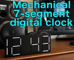 Mechanical 7-segment digital clock