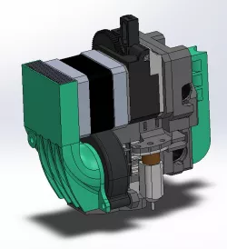 Nema 17 Blower Cooler inlet and Vertical Wire Holder for Prusa i3 MK3 X-Carriage with Titan Extruder and Bltouch