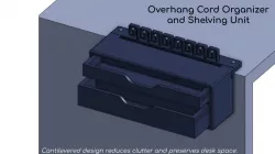 Overhang Cord Organizer and Shelving Unit