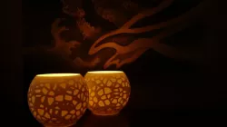 Petrified Shallows (Tealight holder - Voronoi noise)