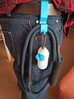 Poop bag and leash Belt Holder