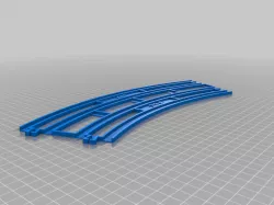 Quad track outer curve rail Ver.2 for PlaRail
