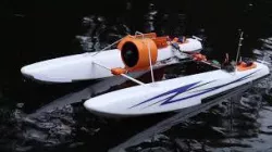 Rc Air boat from floats and 70mm EDF