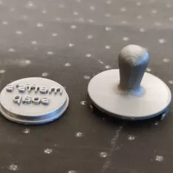 Replaceable customizable stamp with handle