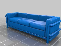 Retro Modern - Le Corbusier Couch - Stone Skull Studios
