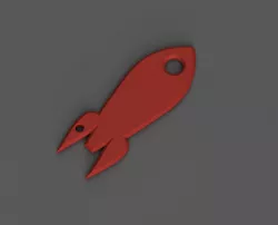 Rocket Ship Keychain