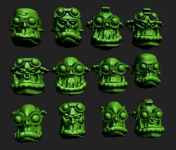 Space Orc goggle head add on pack
