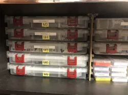 Stacking rail for Plano 3750 storage boxes