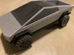 Tesla Cybertruck with Moonroof, Rear Window, and Articulated Tailgate (Snap Fit)