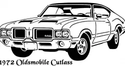 1972 Oldsmobile Cutlass stencil