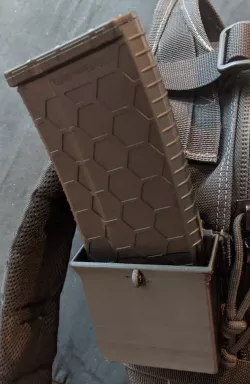 AR-15 Magazine Holder with MOLLE attachment.