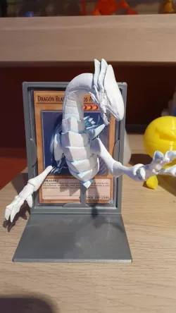 Blue-Eyes White Dragon with stand