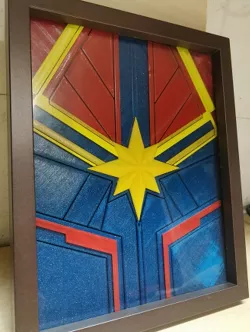 Captain Marvel shadow box insert 