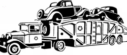 Car hauler stencil