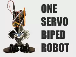 Cogsy the one servo omnidirectional biped robot