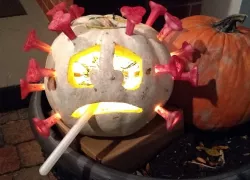Covid Jack-O-Lantern Spikes
