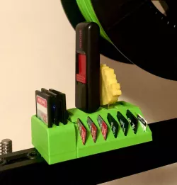 Ender 3 SD Card and Flash Drive Holder - V Slot Mount