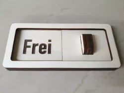 Frei Besetzt Schild K40 Laser DinA5 4mm Sperrholz