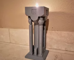 Hogwarts flaming torch candle holder