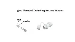 Igloo Cooler Threaded Plug Nut and Washer